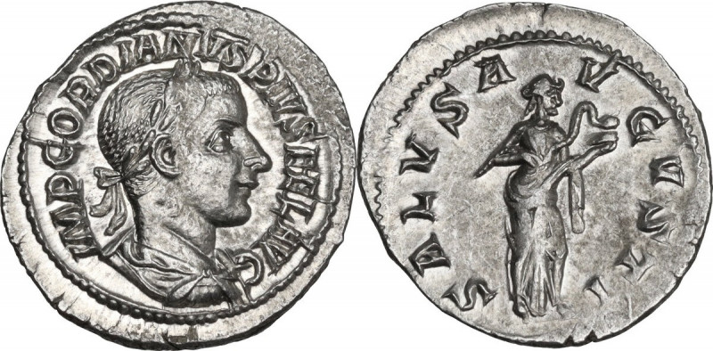 Gordian III (238-244). AR Denarius, 241 AD. RIC IV 129A. AR. 2.63 g. 21.00 mm. B...