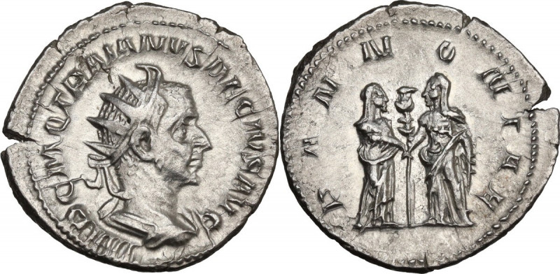 Trajan Decius (249-251). AR Antoninianus, 251 AD. RIC IV 26. AR. 3.92 g. 23.00 m...