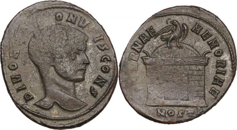 Divus Romulus (died 309 AD). AE Follis, Ostia mint, 309-312. RIC VI 34. AE. 4.95...