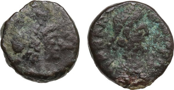 Marcian (450-457). (?). Lot of two (2) AE Nummi. AE.