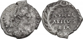 Ostrogothic Italy, Athalaric (526-534). AR 1/4 Siliqua, Rome mint, in the name of Justinian I. MIB 54. AR. 0.70 g. 11.00 mm. About VF/VF.