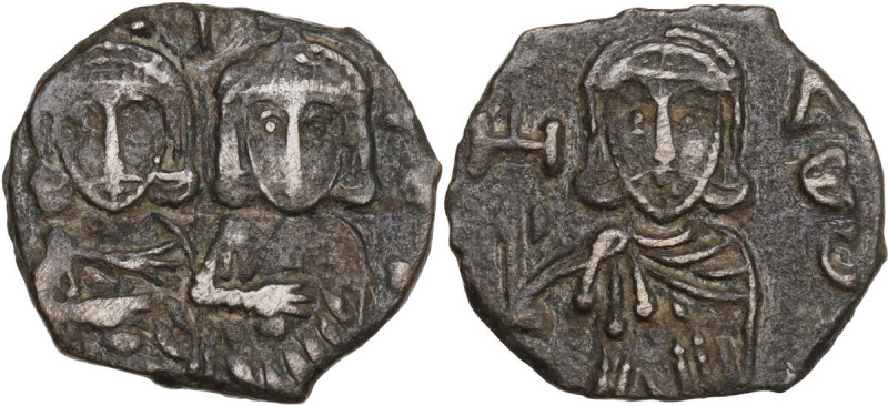 Constantine V with Leo IV (751-775). AE Follis, Syracuse mint. D.O. 191; Sear 15...