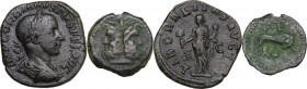 The Roman Empire. Lot of two (2) AE coins. 5.00 g. 21.00 mm.