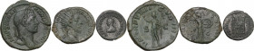 The Roman Empire. Lot of three (3) unclassified AE roman coins. AE. VF/Good VF.