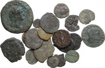 Miscellaneous from ancient world. Multiple lot of twenty (20) unclassified coins, one in AR. AR/AE.
