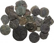 Miscellaneous from ancient world. Multiple lot of twenty-five (25) unclassified AE coins. AE. 6.09 g. 22.50 mm.