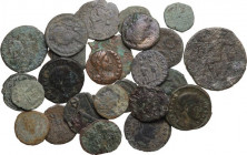 Miscellaneous from ancient world. Multiple lot of twenty-five (25) unclassified AE coins. AE. 5.66 g. 21.00 mm.