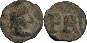 Leads from Ancient World. PB Tessera, 1st-3rd centuries AD. PB. 1.24 g. 10.70 mm. Good VF.