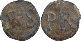 Leads from Ancient World. PB Tessera, 1st-3rd centuries AD. Rostowzew 3529. PB. 3.44 g. 16.00 mm. Good VF.