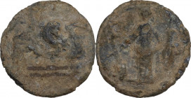 Leads from Ancient World. PB Tessera, 1st-3rd centuries AD. Rostowzew 2255. PB. 3.93 g. 18.00 mm. Good VF.
