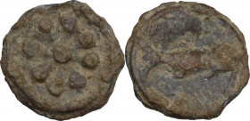 Leads from Ancient World. PB Tessera, 1st-3rd centuries AD. Rostowzew 1023. PB. 1.24 g. 11.70 mm. Good VF.