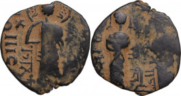 Zangids of Aleppo. Nur al-Din Mahmud (541-569 AH / 1146-1173 AD). AE Dirham, [Halab]) mint, undated issue. Album 1850; Whelan Type II, 202-5; S&S Type...