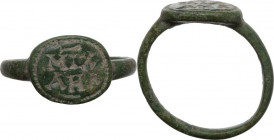 AE Ring with name engraved on the bezel. Byzantine. Inner diameter: 22 mm.