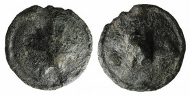 Northern Apulia, Luceria, c. 220 BC. Cast Æ Biunx (26mm, 18.76g). Scallop shell. R/ Astragalos; L to r., two pellets to l. Vecchi, ICC, 341; HNItaly 6...