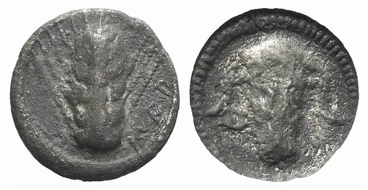 Southern Lucania, Metapontion, c. 470-440 BC. AR Triobol (11mm, 1.08g, 6h). Barl...
