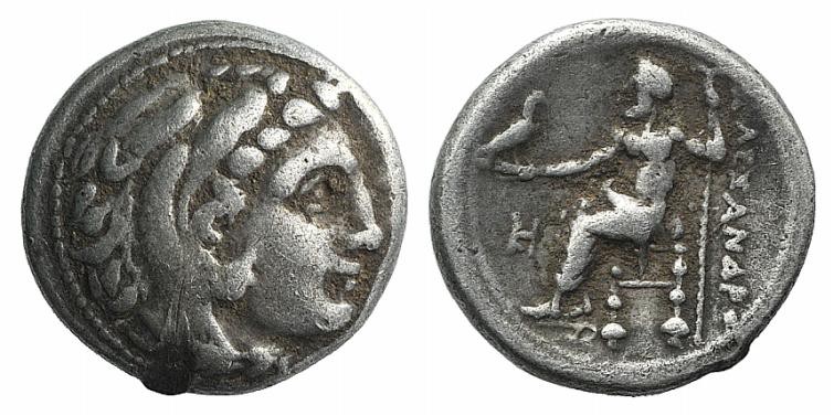 Kings of Macedon, Philip III (323-317 BC). AR Drachm (16mm, 4.12g, 1h). In the n...