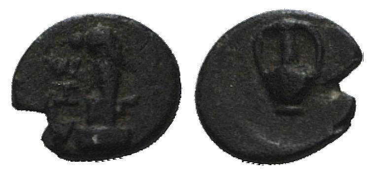 Thrace, Sestos, c. 300 BC. Æ (8mm, 0.58g, 12h). Ithyphallic herm r. R/ Long-neck...