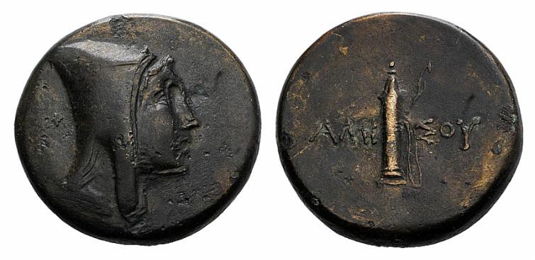 Pontos, Amisos. temp. Mithradates VI, c. 85-65 BC. Æ (27mm, 20.89g, 12h). Head r...