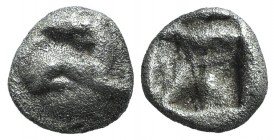 Mysia, Lampsakos (?), c. 510-450 BC. AR Obol (7mm, 0.87g). Forepart of Pegasos (?) l. R/ Quadrapartite incuse square. Cf. SNG BnF 1118 (tetrobol). Por...