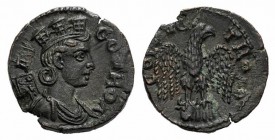 Troas, Alexandria, Pseudo-autonomous issue, c. mid 3rd century AD. Æ (21mm, 4.90g, 6h). Turreted and draped bust of Tyche r.; vexillum behind. R/ Eagl...