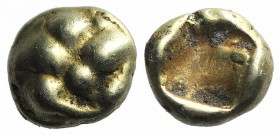 Ionia, Uncertain, c. 650-600 BC. EL Myshemihekte – 1/24th Stater (5mm, 0.59g). Milesian standard. Lion's paw / Incuse punch. SNG Kayhan 724; Rosen 283...