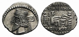 Kings of Parthia. Vardanes I (AD 39-46). AR Drachm (20mm, 3.22g, 12h). Ecbatana, c. AD 40-5. Diademed bust l. R/ Archer seated r., holding bow. Sellwo...