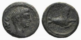 Augustus (27 BC-AD 14). Mysia, Parium. Æ Quadrans (13mm, 2.39g, 6h). Bare head r. R/ Capricorn r. RPC I 2264; SNG BnF 1438. Green patina, Good Fine - ...