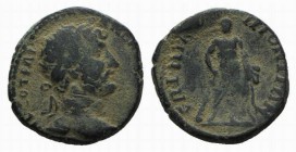 Hadrian (117-138). Troas, Pionia. Æ (13mm, 1.83g, 6h). Nikomachos, strategos. Laureate head r. R/ Herakles standing facing, resting on club and holdin...