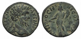Septimius Severus (193-211). Pisidia, Antioch. Æ (23mm, 4.91g, 6h). L SEPT SEV AVC IMP P, Laureate head r. R/ ANTIOCH GENI COL CA, Tyche standing l. h...