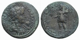Septimius Severus (193-211). Cilicia, Hierapolis-Castabala. Æ (31mm, 17.70g, 6h). Septimius Severus standing l., holding crowning Nike and sceptre. R/...