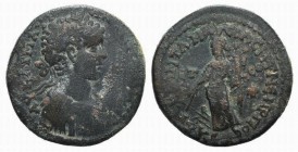 Caracalla (198-217). Pontus, Amasia. Æ (28mm, 10.86g, 6h). Dated CY 209 (209/10). Laureate, draped and cuirassed bust r. R/ Tyche standing l., holding...
