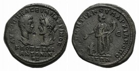 Macrinus and Diadumenian (217-218). Moesia Inferior, Marcianopolis. Æ Pentassarion (28mm, 14.34g, 6h). Confronted busts of Macrinus l., laureate, and ...