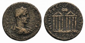 Severus Alexander (222-235). Pontus, Neocaesarea. Æ (29mm, 17.41g, 12h), year 171 (AD 234/5). Laureate, draped and cuirassed bust r. R/ Two tetrastyle...