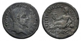 Severus Alexander (222-235). Pisidia, Antioch. Æ (27mm, 11.14g, 6h). Laureate head r. R/ River god Anthius reclining l., holding cornucopia and restin...
