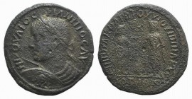 Philip I (244-249). Phrygia, Cotiaeum. Æ (30mm, 10.41g, 1h). Jul. Codratus and Jul. Ippiarchos, magistrates. Laureate, draped and cuirassed bust l., h...