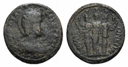 Otacilia Severa (Augusta, 244-249). Phrygia, Themisonium. Æ (31mm, 12.49g, 6h). Diademed and draped bust r. R/ Hekate triformis. SNG Copenhagen -; SNG...