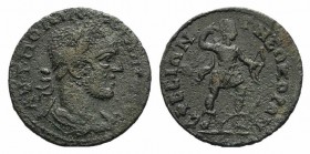 Valerian I (253-260). Ionia, Ephesus. Æ (27mm, 8.09g, 6h). Laureate, draped and cuirassed bust r., seen from behind. R/ Artemis standing r., drawing a...