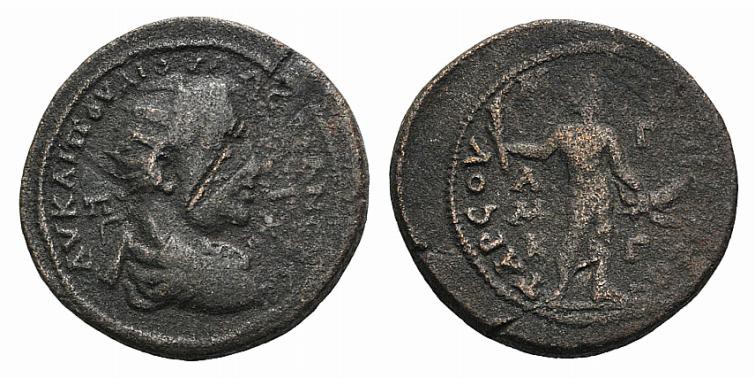 Valerian I (253-260). Cilicia, Tarsus. Æ (34mm, 18.97g, 6h). Radiate, draped and...