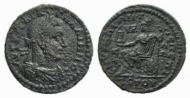 Gallienus (253-268). Ionia, Smyrna. Æ (24mm, 5.20g, 6h). Marcus Aurelius Sextus, magistrate, 260-8. Laureate, draped and cuirassed bust r. R/ Athena s...