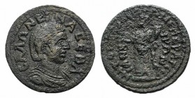 Salonina (Augusta, 254-268). Ionia, Metropolis. Æ (25mm, 7.70g, 6h). Ser. Aproneianos, strategos. CAΛΩNEINA CEBA, Draped bust r., wearing stephane. Ty...