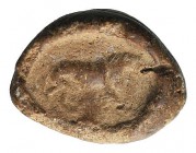 Roman Pb Seal, c. 1st century BC-1st century AD (13mm, 0.89g). Lion walking r. Near VF