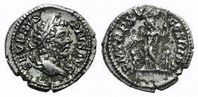 Septimius Severus (193-211). AR Denarius (19mm, 2.75g, 12h). Rome, 209. Laureate head r. R/ Jupiter standing facing, head l., holding thunderbolt and ...