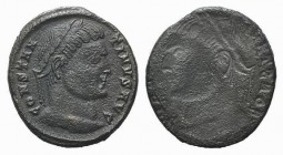 Constantine I (307/310-337). Æ Brokage follis (20mm, 2.74g). Laureate head r. R/ Same type incuse. For type, cf. RIC VII 123 (Thessalonica). Interesti...