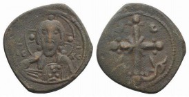 Anonymous, time of Nicephorus III (1078-1081). Æ 40 Nummi (26mm, 4.73g, 6h). Constantinople. Bust of Christ Pantokrator facing, raising hand in benedi...