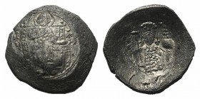 Alexius I (1081-1118). BI Aspron Trachy (26mm, 4.53g, 6h). Constantinople, 1092/3-1118. Christ Pantokrator enthroned facing. R/ Crowned facing bust of...