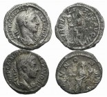 Severus Alexander (222-235), lot of 2 AR Denarii (with Annona and Liberalitas). Lot sold as it, no returns