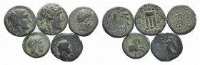 Lot of 5 Greek Æ coins, to be catalog. Lot sold as it, no returns