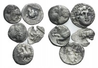 Lot of 5 Greek Ar fractions, to be catalog. Lot sold as it, no returns