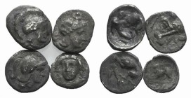 Lot of 4 Greek Ar fractions, to be catalog. Lot sold as it, no returns