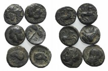 Lot of 6 Greek Æ coins, to be catalog. Lot sold as it, no returns